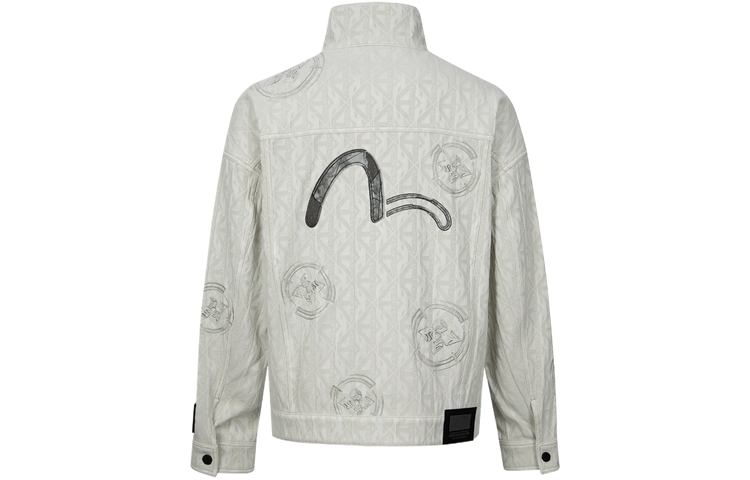 EVISU KURO SS24  All-Over Logo Jacquard Trucker Jacket Beige. 2ESGNM4JK5083OSCT 圖 2
