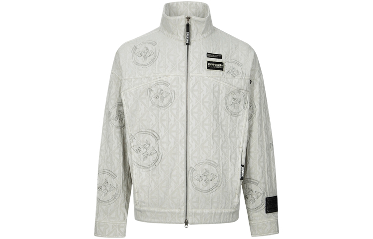EVISU KURO SS24  All-Over Logo Jacquard Trucker Jacket Beige. 2ESGNM4JK5083OSCT 圖 3
