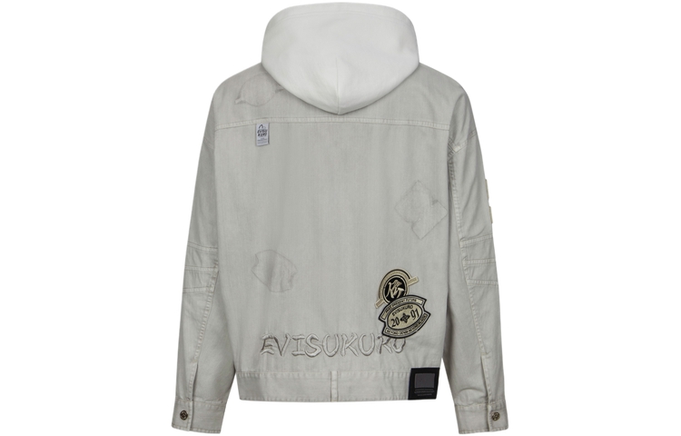 EVISU KURO SS24  Beige Truck Jacket with Logo Patch & Seagull Embroidery. 2ESGNM4JK5084RXCT 圖 2