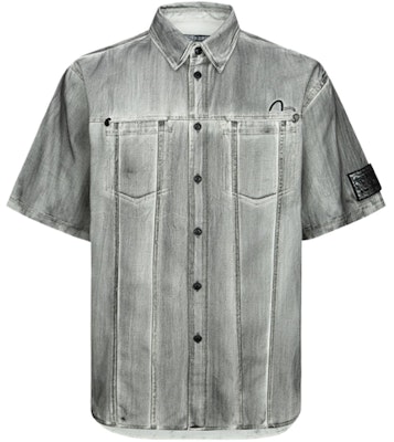 EVISU KURO SS24 灰色海鷗刺繡寬鬆短袖襯衫 男款 2ESGNM4SS5103RXCT Buy EVISU KURO SS24 灰色海鷗刺繡寬鬆短袖襯衫 男款 2ESGNM4SS5103RXCT