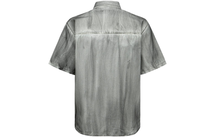 Lookbook EVISU KURO SS24 灰色海鷗刺繡寬鬆短袖襯衫 男款 2ESGNM4SS5103RXCT