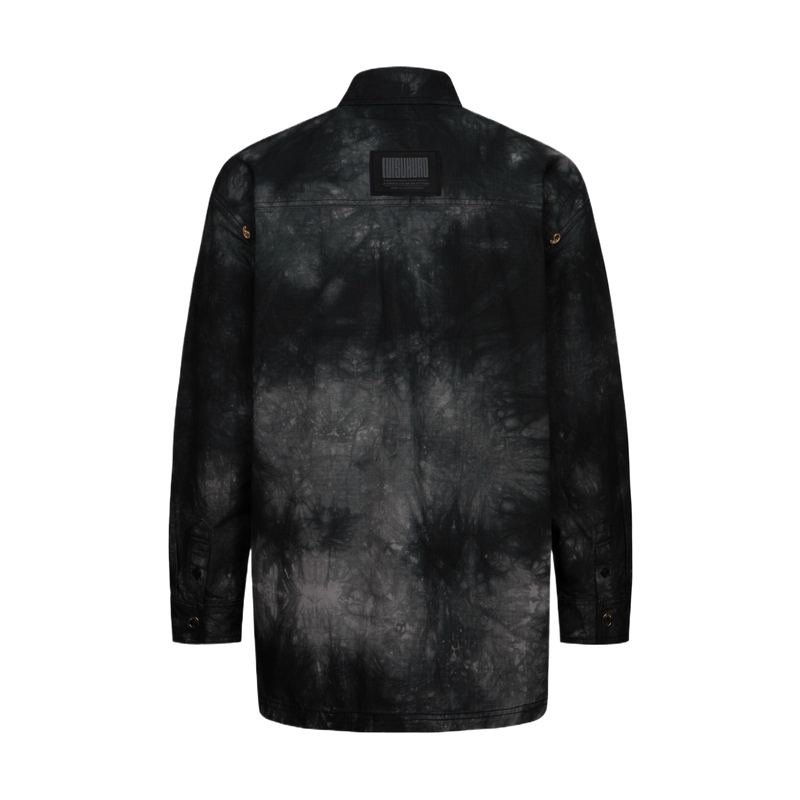 EVISU KURO SS24 Tie-Dye Oversized Shirt Jacket  Black 2ESGNM4SJ5097RXCT 圖 3