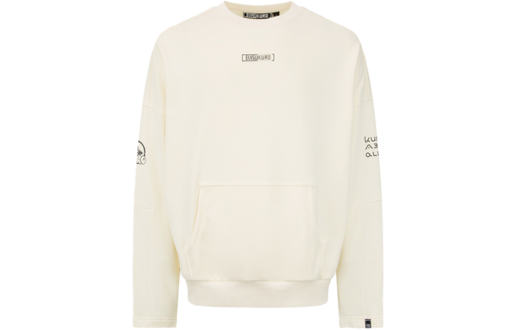 EVISU KURO White Crewneck Sweatshirt with Multi Logos & Graphic Prints 2EAGNM2SW464LFCT 圖 2