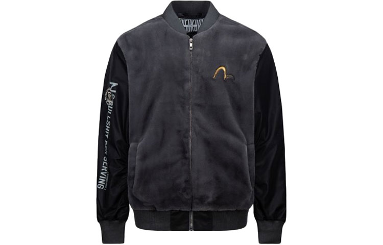 EVISU KURO Winter Patchwork Bomber Jacket 2EAGNM1JK705XXSH