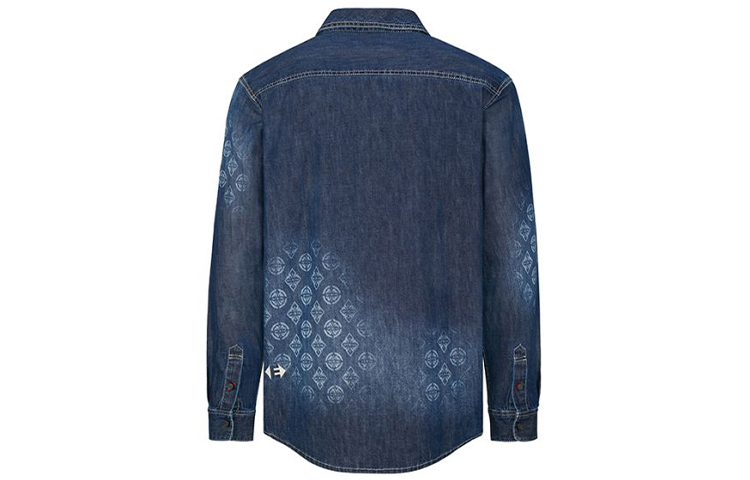 Lookbook 에비수 레이저 갈매기 자수 데님 셔츠 데님 블루 2EAHTM0SL151DN