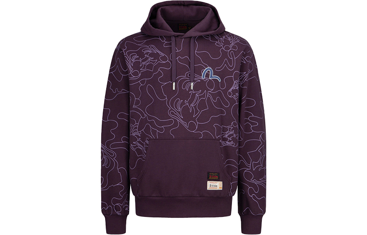 Details for EVISU 线性图案迷彩图案印花男女卫衣。 2EAHTM1SW336LFCT