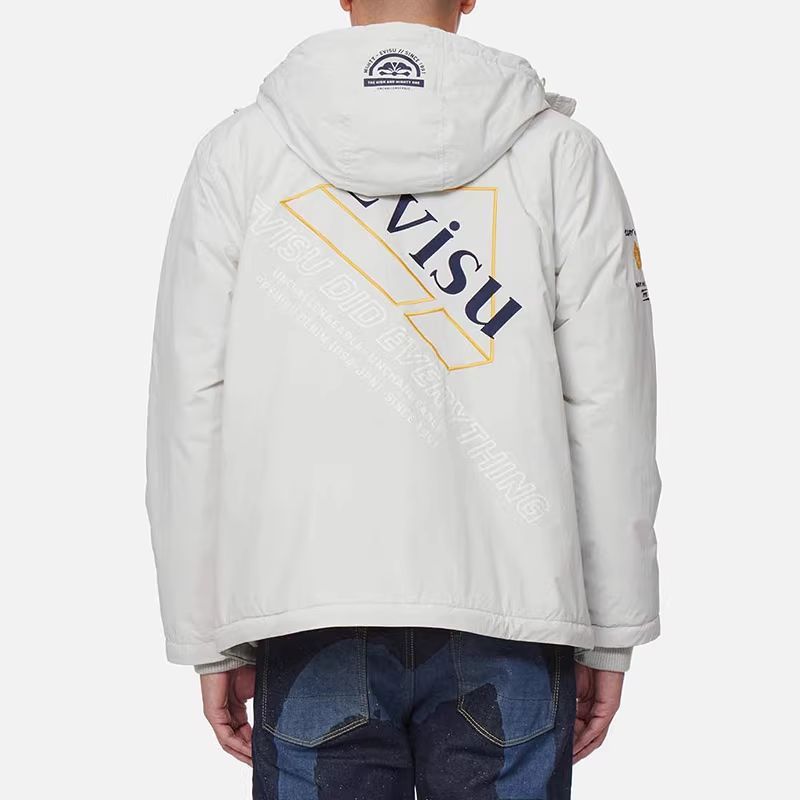 EVISU Logo Embroidered Padded Jacket Light Grey - Stylish & Comfortable 2EAHTM1CT791XXNQ 圖 4