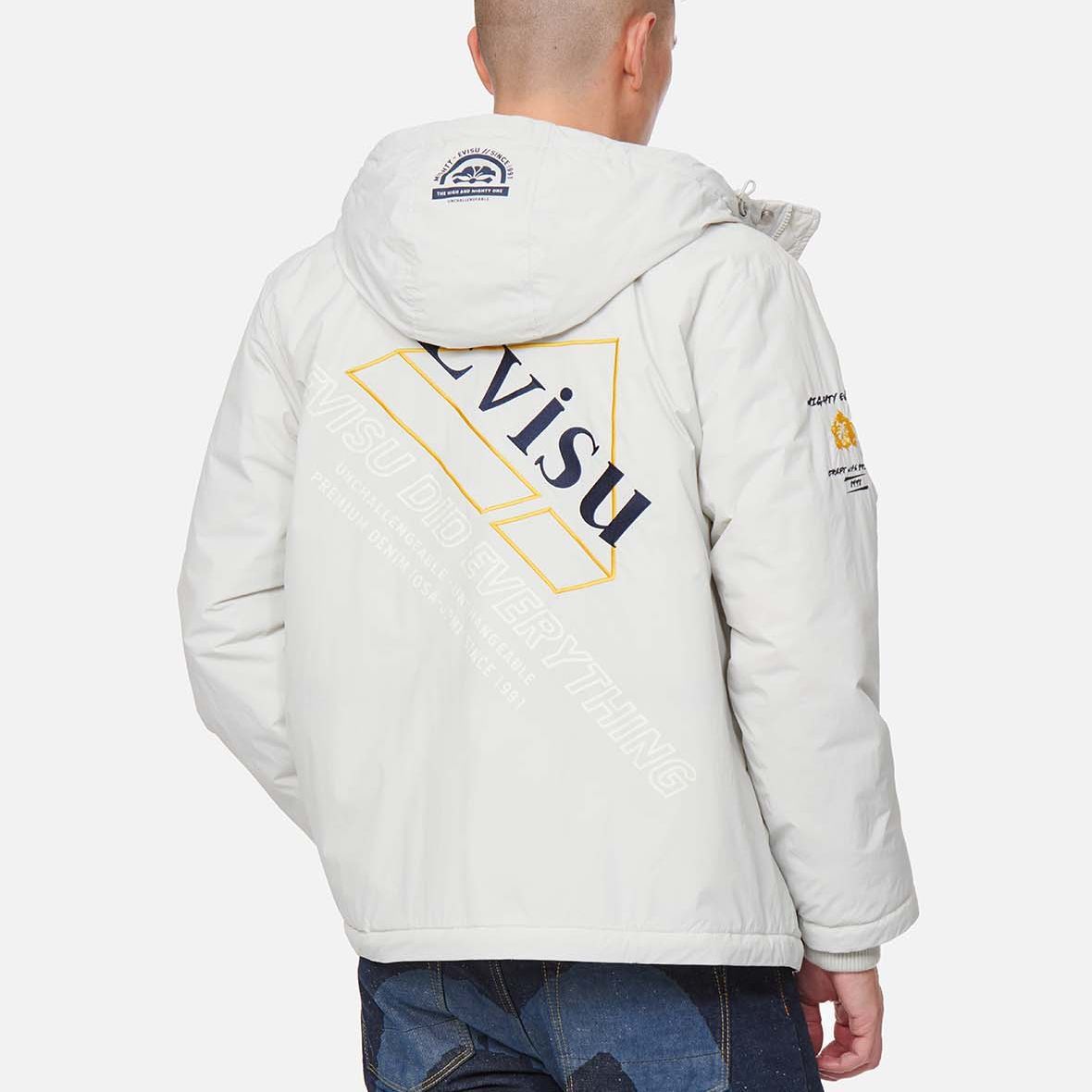 EVISU Logo Embroidered Padded Jacket Light Grey - Stylish & Comfortable 2EAHTM1CT791XXNQ 圖 6