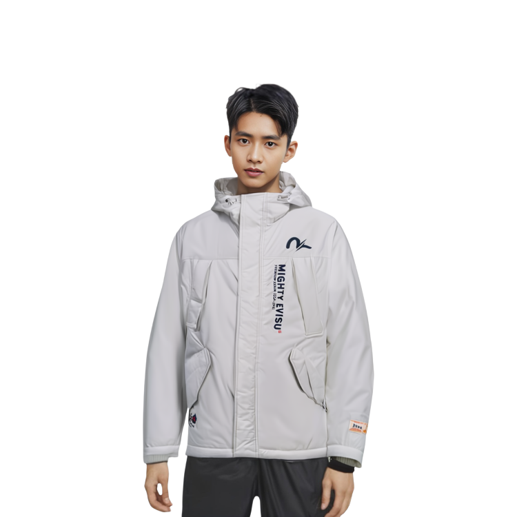 EVISU Logo Embroidered Padded Jacket Light Grey - Stylish & Comfortable 2EAHTM1CT791XXNQ 圖 8