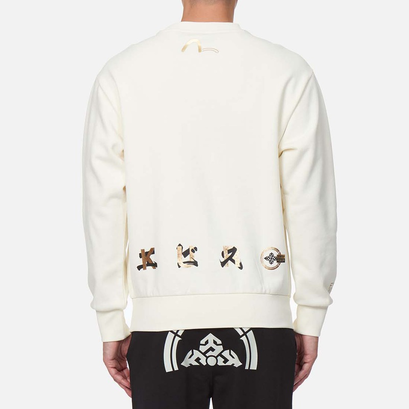 Purchase Sudadera de Cuello Redondo EVISU con Logo Dorado Estampado. 2EAGNM1SW432LFFL