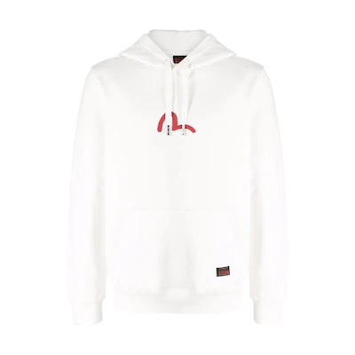 EVISU Logo Graphic Cotton Hoodie White 2EABSM1SW320XX