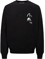 EVISU Logo Graphic Long Sleeve Sweatshirt Black Men 2EAGNM2SW411LFCT EVISU Logo Graphic Long Sleeve Sweatshirt Black Men 2EAGNM2SW411LFCT