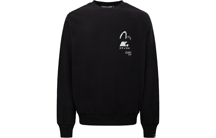 Order Sudadera de Manga Larga Negra EVISU Logo Gráfico para Hombre 2EAGNM2SW411LFCT