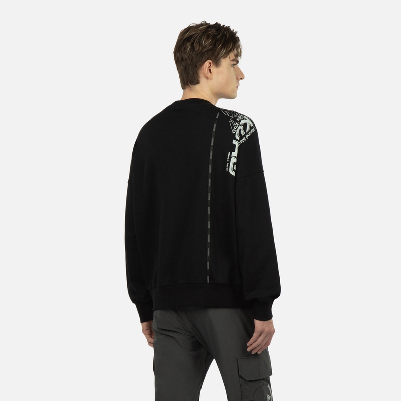 Purchase Sudadera de Manga Larga Negra EVISU Logo Gráfico para Hombre 2EAGNM2SW411LFCT