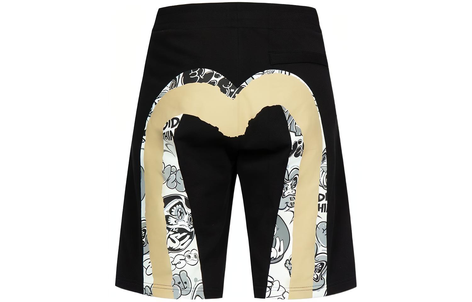 EVISU Logo Print  Casual Comfortable Fit Sports Shorts. 2ESHTM3ST374XXCT