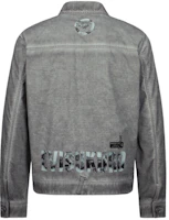 EVISU Logo Printed Washed Single-Breasted Jacket - Light Grey 2ESGNM3JK746XXCT EVISU Logo Printed Washed Single-Breasted Jacket - Light Grey 2ESGNM3JK746XXCT
