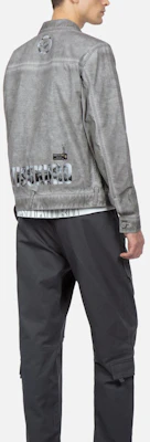 EVISU ロゴ プリント ウォッシュド シングルブレスト ジャケット - ライトグレー 2ESGNM3JK746XXCT Sizing EVISU ロゴ プリント ウォッシュド シングルブレスト ジャケット - ライトグレー 2ESGNM3JK746XXCT