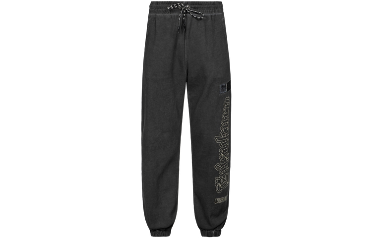 EVISU Logo Seagull Embroidered Baggy Jogger Streetwear Pants Men Dark Grey 2EAGNM3SP5190RXCT