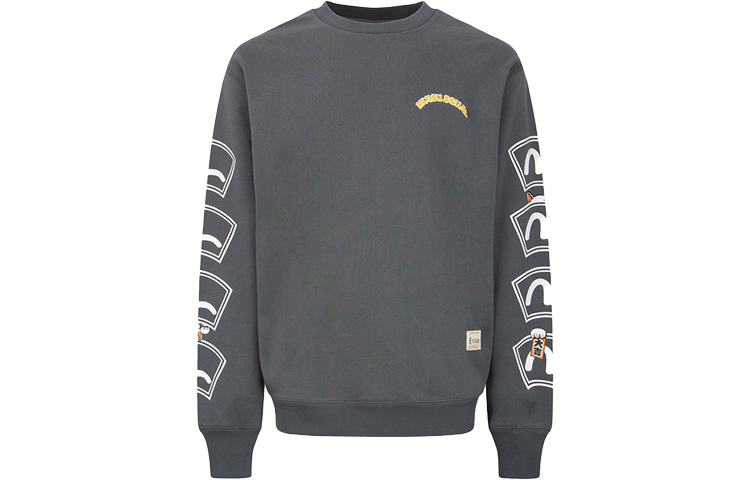 EVISU Lucky Cat & Daruma Graphic Sweatshirt - Dark Gray 2EAHTM2SW345RXCT