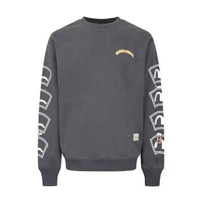 EVISU Lucky Cat & Daruma Graphic Sweatshirt - Dark Gray 2EAHTM2SW345RXCT