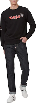 EVISU 福神標誌印花黑色圓領衛衣 男女款 2ESMOM2SW450XXCT Sizing EVISU 福神標誌印花黑色圓領衛衣 男女款 2ESMOM2SW450XXCT