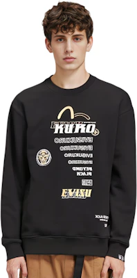 EVISU男士黑色多图案印花logo卫衣 2EAGNM0SW371LF Shop EVISU男士黑色多图案印花logo卫衣 2EAGNM0SW371LF