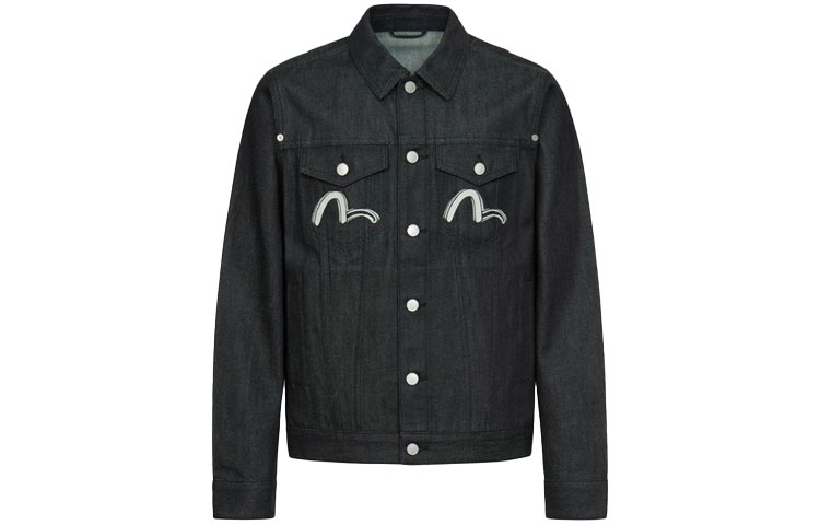 EVISU Men’s Hannya Flower Denim Jacket Long Sleeve in Blue. 2EAGNM1DJ275XXCT 圖 3