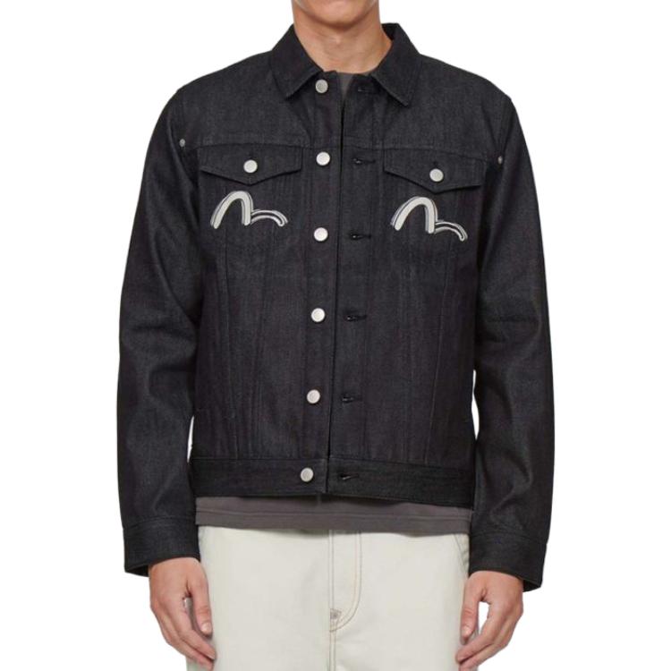 EVISU Men’s Hannya Flower Denim Jacket Long Sleeve in Blue. 2EAGNM1DJ275XXCT 圖 5