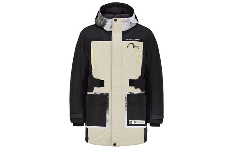 EVISU Men’s Printed Color-Block Workwear Jacket 2EAGNM0NC778XX