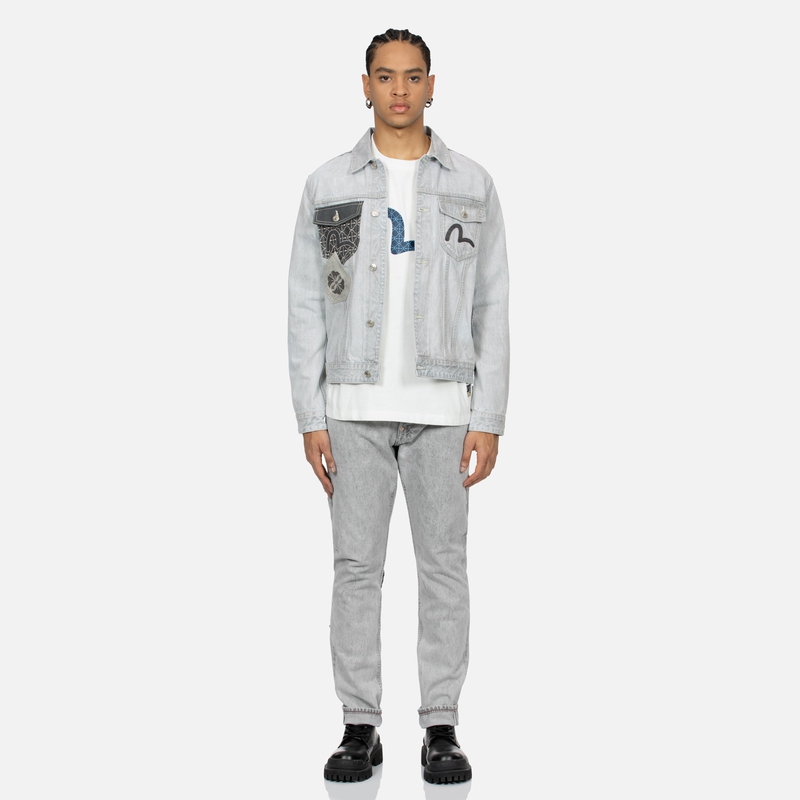 Details for Jaket Denim Pria EVISU Multi-Pocket Regular Fit. 2ESHTM4DJ7004XXDN