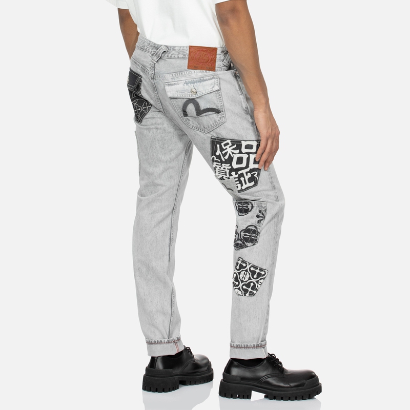 Details for EVISU Multi-Pocket Slim Fit Jeans Men Denim Gray. 2ESHTM4JE702617DN