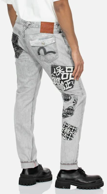 EVISU Multi-Pocket Slim Fit Jeans Men Denim Gray. 2ESHTM4JE702617DN Details for EVISU Multi-Pocket Slim Fit Jeans Men Denim Gray. 2ESHTM4JE702617DN