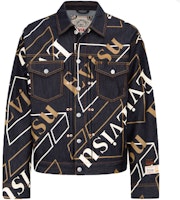 EVISU Multicolor All-Over Logo Print Denim Jacket for Men. 2EAHTM1DJ796LFCT EVISU Multicolor All-Over Logo Print Denim Jacket for Men. 2EAHTM1DJ796LFCT