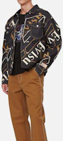 Details for EVISU Multicolor All-Over Logo Print Denim Jacket for Men. 2EAHTM1DJ796LFCT