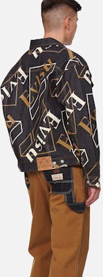 EVISU 男士多色滿版Logo印花牛仔夾克 2EAHTM1DJ796LFCT Sizing EVISU 男士多色滿版Logo印花牛仔夾克 2EAHTM1DJ796LFCT