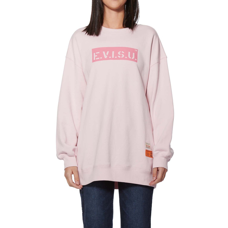 EVISU Pink Buddha Head Camo M-Print Long Sweatshirt Unisex. 2EAHTW0SW399OS 圖 5