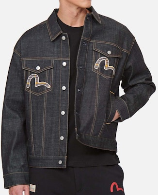 EVISU 格紋拼接丹寧外套 秋季款 - 丹寧藍. 2EAHTM1DJ787LFCQ Purchase EVISU 格紋拼接丹寧外套 秋季款 - 丹寧藍. 2EAHTM1DJ787LFCQ