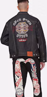 Details for EVISU Plaid Patchwork Denim Jacket Fall Edition - Denim Blue. 2EAHTM1DJ787LFCQ