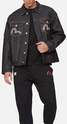 EVISU 格紋拼接丹寧外套 秋季款 - 丹寧藍. 2EAHTM1DJ787LFCQ Sizing EVISU 格紋拼接丹寧外套 秋季款 - 丹寧藍. 2EAHTM1DJ787LFCQ