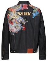 EVISU Poseidon Embroidered Denim Jacket Blue - Fall Collection. 2EAHTM1DJ701XXCT EVISU Poseidon Embroidered Denim Jacket Blue - Fall Collection. 2EAHTM1DJ701XXCT