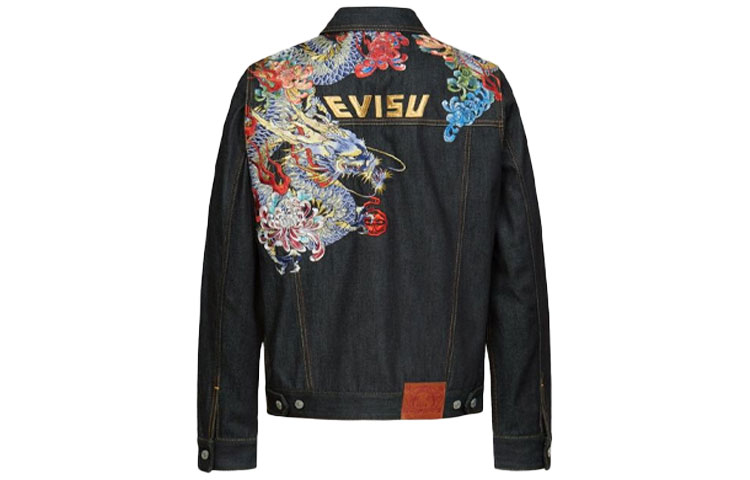 EVISU Poseidon Embroidered Denim Jacket  Blue - Fall Collection. 2EAHTM1DJ701XXCT 圖 2