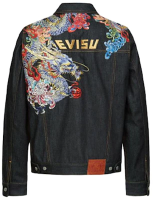 EVISU Poseidon Embroidered Denim Jacket Blue - Fall Collection. 2EAHTM1DJ701XXCT Order EVISU Poseidon Embroidered Denim Jacket Blue - Fall Collection. 2EAHTM1DJ701XXCT