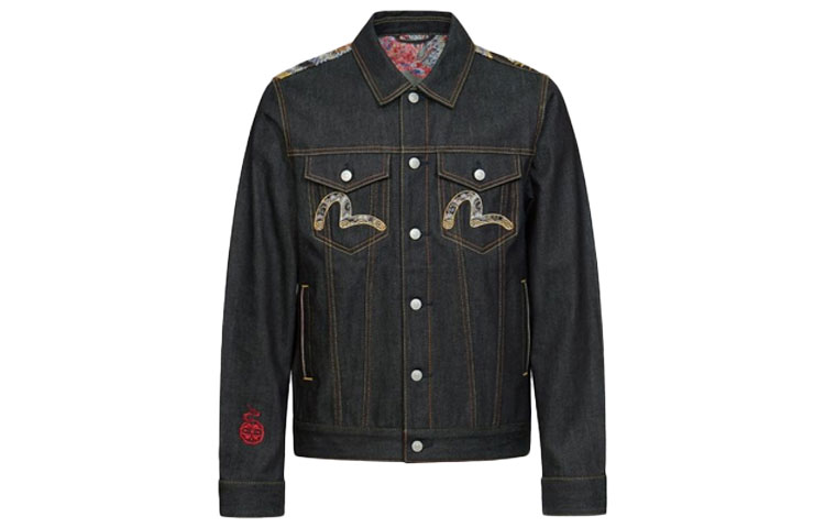 EVISU Poseidon Embroidered Denim Jacket  Blue - Fall Collection. 2EAHTM1DJ701XXCT 圖 3