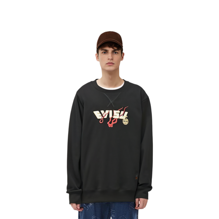 Details for EVISU Poseidon Logo Sulaman Baju Sejuk Lelaki Fit Santai M 2EAHTM1SW316XX