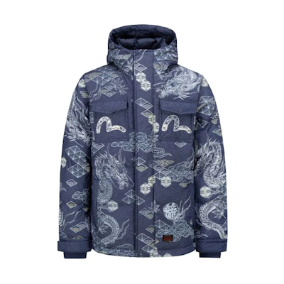 Evisu Poseidon Graphic Print Puffer Jacket Multicolor 2EAHTM1JK710XXNQ