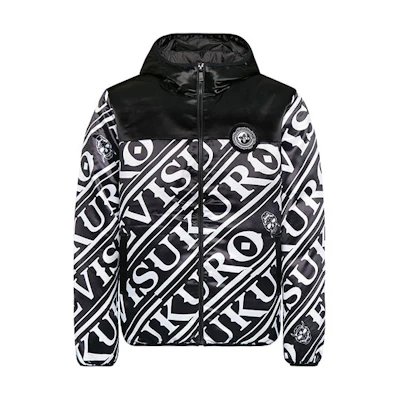 EVISU Printed Insulated Hooded Down Jacket Black Color 1EAGNM9NJ732XX