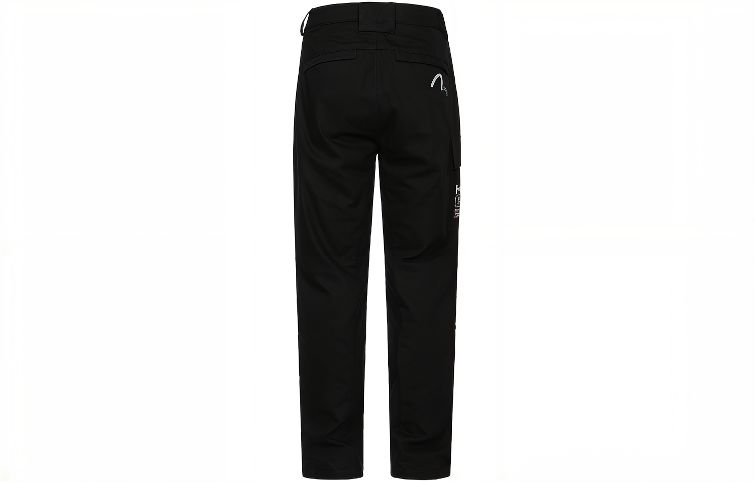 Lookbook Pantalones Casuales Negros EVISU Hombre Pierna Recta con Estampado Gaviota Reflectante 2EAGNM3PT5032XXCT