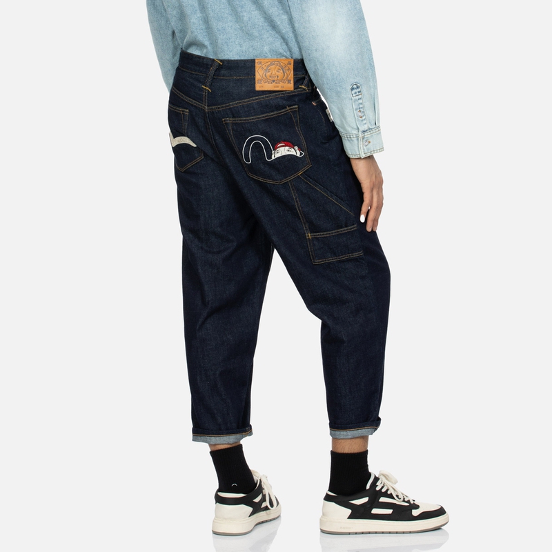 EVISU Seagull Buddha Embroidered  Denim Jeans. 2ESHTM4JE8023BLDN 圖 4