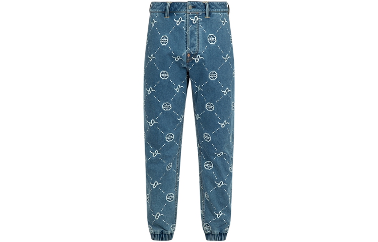 EVISU Seagull Embroidered Jogger Jeans for Men in Denim Blue. 2ESHTM3JO143XXCX 圖 2