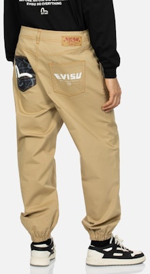 EVISU 男款海鷗刺繡標誌與家紋設計休閒運動長褲 2ESHTM4PO7044FFCT Shop EVISU 男款海鷗刺繡標誌與家紋設計休閒運動長褲 2ESHTM4PO7044FFCT